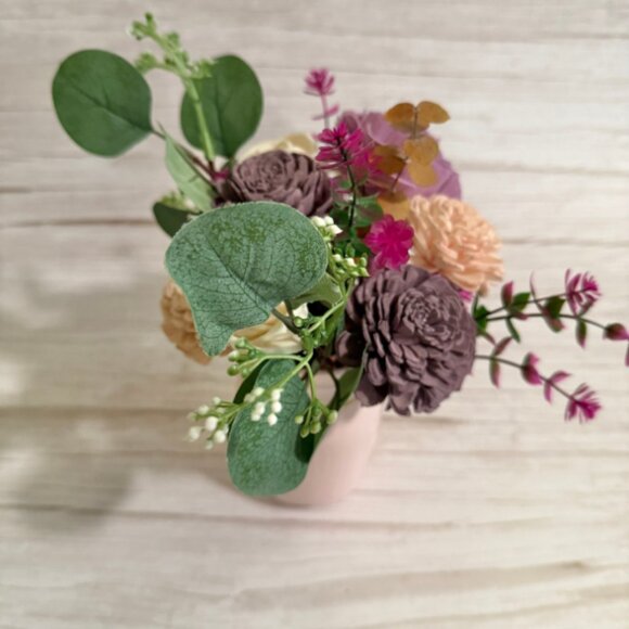 Sola Wood Floral Arrangement in Hand-Painted Personalized Mason Jar - Picture 9 of 9